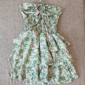 Floral Green Dress